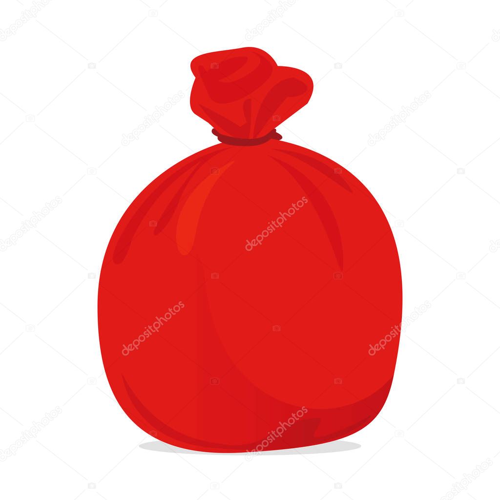 red bag plastic waste, garbage bags plastic red, red plastic trash bag illustration