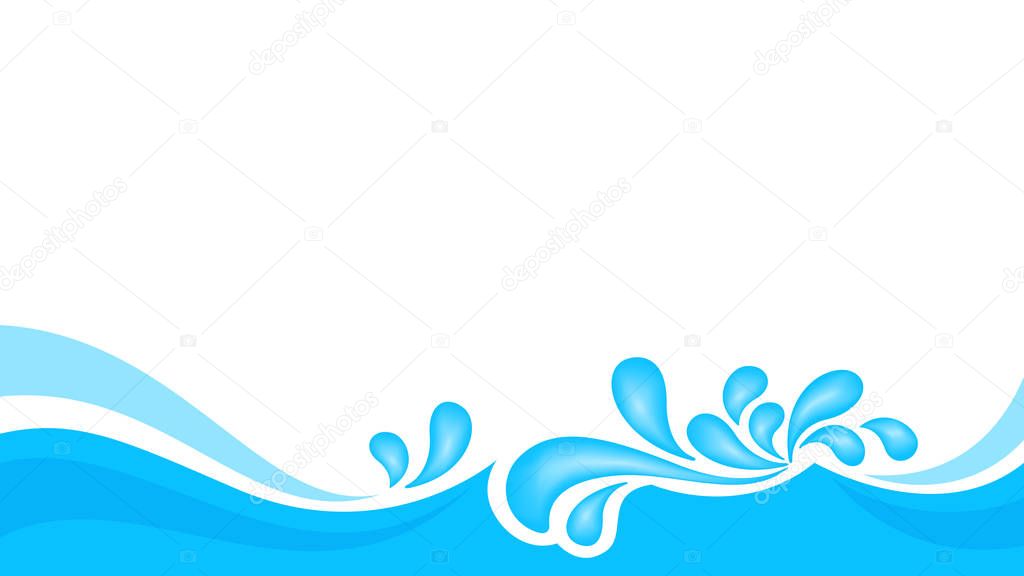 water drop splash isolated on banner white background, splash of water for element banner, water drop splatter simple for songkran festival copy space, splash water drop symbol for graphic ad design