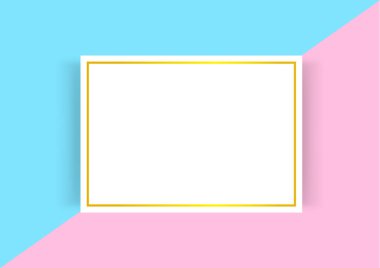 mavi pembe pastel renklerde altın çerçeve ile sertifika şablonu, düz yatıyordu çok renk üzerinde boş sertifika a4 çerçeveler, a4 sertifika şablonu şık ve modern, sertifika basit altın çerçeve