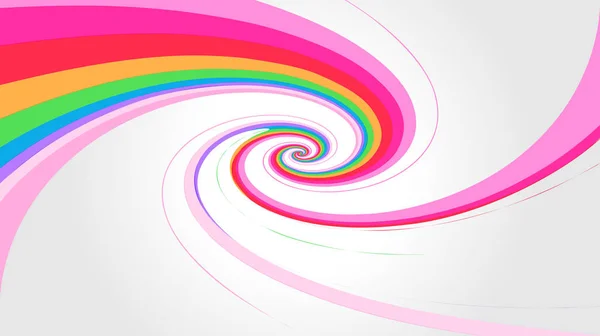 Swirl Rainbow Kleuren Effect Grijze Achtergrond Modren Spiraal Kleuren Regenboog — Stockvector