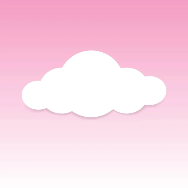 Fluffy clouds white on pastel pink sky background, sky background with clouds white cartoon concept, sky pink and cloud white for banner advertising background — Stock Vector