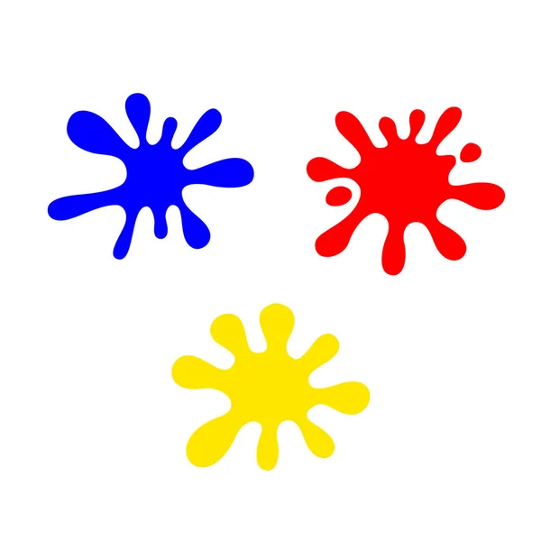Синий Красный Желтый Первичные Цвета Изолированы Белом Фоне Основные Цвета — стоковый вектор