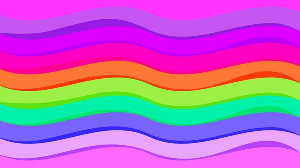 Barevné Duhové Barvy Pozadí Abstraktní Barevné Vlnové Linie Tapetová Duhová — Stockový vektor