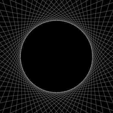 Arkaplan için siyah üzerine beyaz çizgiler çember deseni, pankart çerçevesi için sanat çizgisi şekli, arkaplan için soyut spiral sanat çizgisi, boşluk kopyala