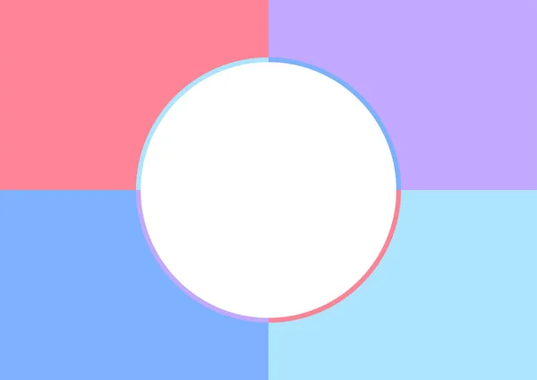 Cirkel Witte Ruimte Pastel Zachte Kleur Voor Banner Cirkel Vorm — Stockvector