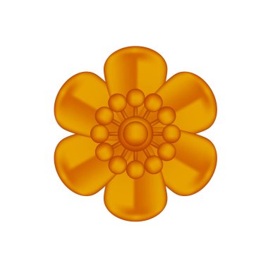 Beyaz arka planda izole edilmiş tek bir çiçek, lüks çiçek yaprağı basit bakır, bakır çiçekler metal heykel, lüks bakır çiçek deseni, klipsli sanat çiçekleri