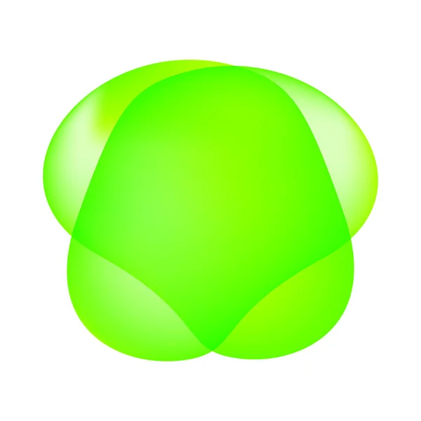 Blob Plat Vert Isolé Sur Blanc Pour Arrière Plan Forme — Image vectorielle