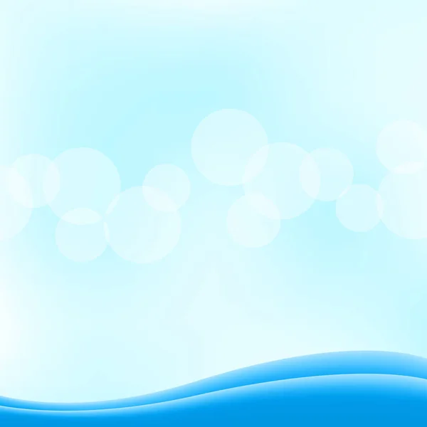 Bokeh Soft Blue Background Banner Copy Space Bokeh Bright Blue — Stock Vector