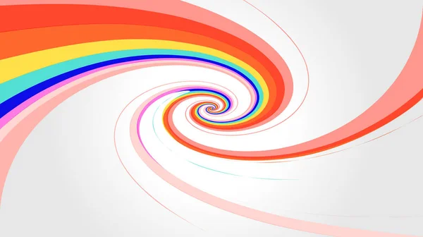 Wervelende Regenboog Kleuren Effect Grijze Achtergrond Modren Spiraal Kleuren Regenboog — Stockvector