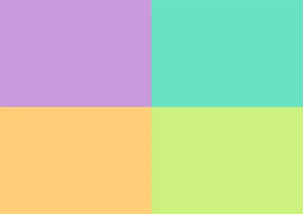 Pared Moderna Con Forma Cuadrada Verde Púrpura Naranja Pastel Color — Vector de stock