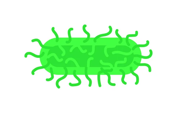 Virus Illustration Green Color Icon Virus Simple Flat Symbol Clip — Stock Vector