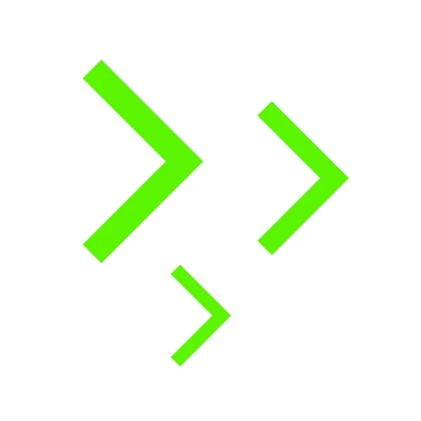 Šipka Vpravo Jasná Zelená Jednoduchá Pro Ikonu Kurzor Jasně Zelená — Stockový vektor