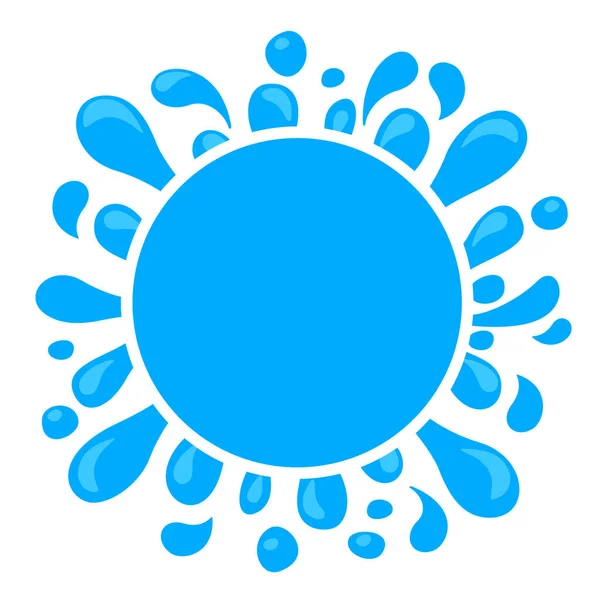 Water Drop Splash Blob Und Circle Space Für Banner Spritzwasser — Stockvektor