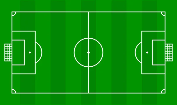 Футбольное Поле Футбольное Поле Верхней Части Поля Зрения Футбольная Площадка — стоковый вектор