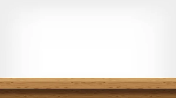 Dřevěné Prkno Prázdné Přední Pohled Pozadí Kopírovat Prostor Prázdný Stůl — Stockový vektor