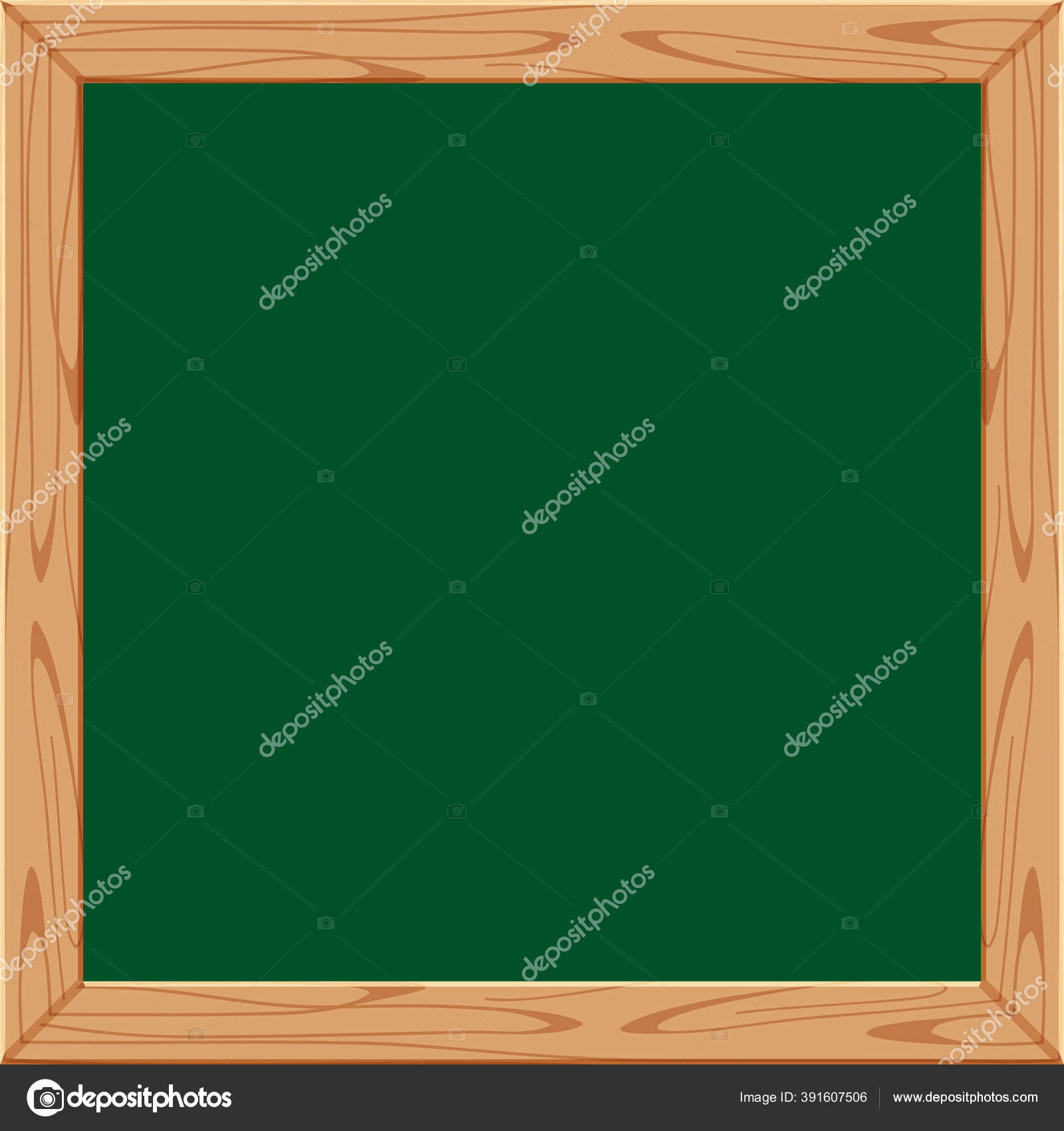 Blackboard Wooden Frame Banner Copy Space Text Chalkboard Frame