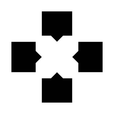 Küçük simge için kare konuşma balonu beyaz, siyah kare balon çerçeve üzerinde izole basit şekil, simge düz element tasarım konsepti için konuşma kabarcığı sembolü