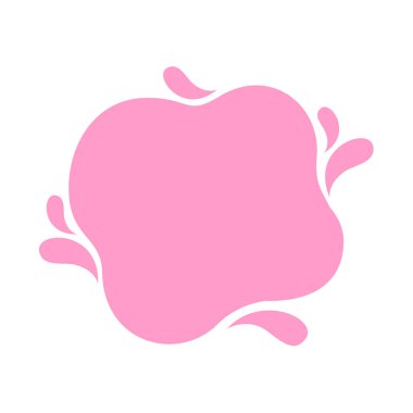 Blob şekli Pembe Fotokopi alanı için, Süt Pembesi arka plan için, Su damlası Pembe Pastel rengi, Su damlası damlası dalgası şekli Pankart için, damlacık yuvarlak şekli düz grafik için basit