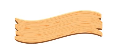 Eğri ahşap kalaslar beyaz üzerinde izole, tahta eğri işaretler ve kopyalama alanı, tahta tabelalar eğri şekil, mesaj metni için boş tahta açık kahverengi, dalga şeklinde ahşap tahta