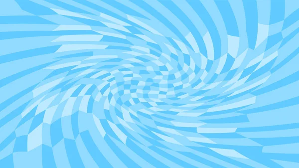 浅蓝色旋转波纹抽象背景 光波旋转蓝调 催眠概念 线条动态运动曲线 线条波状混合点阵错觉 — 图库矢量图片
