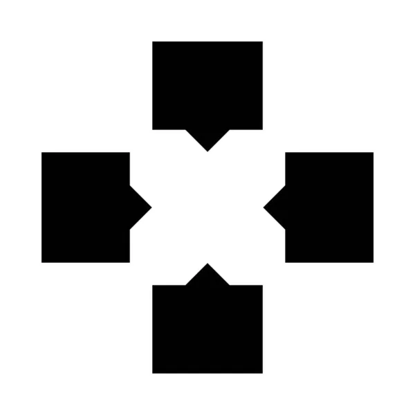 Vierkante Spraakbel Voor Mini Pictogram Geïsoleerd Witte Zwarte Vierkante Spraakbel — Stockvector