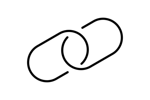 Symbole Maillon Chaîne Pour Icône Chaîne Simple Maillon Hyperlien Avec — Image vectorielle
