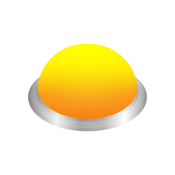 Κουμπί Σχήμα Κύκλο Κίτρινο Για Κουμπιά Παιχνίδια Παίζουν Απομονωμένο Λευκό — Διανυσματικό Αρχείο