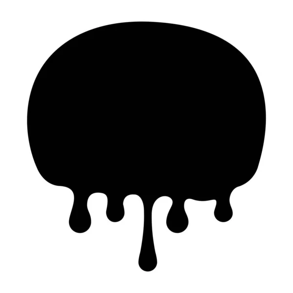 Σταγόνα Μελανιού Μαύρο Splash Απομονωμένο Λευκό Φόντο Μαύρη Κηλίδα Μελανιού — Διανυσματικό Αρχείο