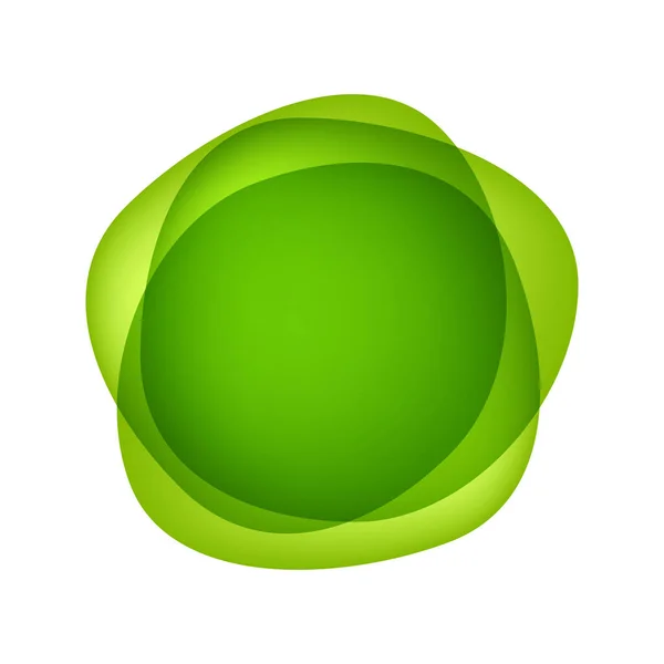 Blob Plat Vert Isolé Sur Blanc Pour Arrière Plan Forme — Image vectorielle