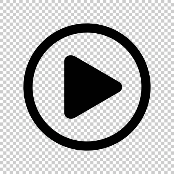 Ikon Main Lingkaran Untuk Video Yang Terisolasi Dan Transparan Tombol - Stok Vektor