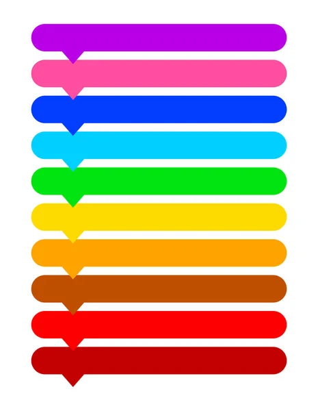 Strip Bar Label Graphics Kleurrijk Voor Header Lijst Tekst Gestreepte — Stockvector