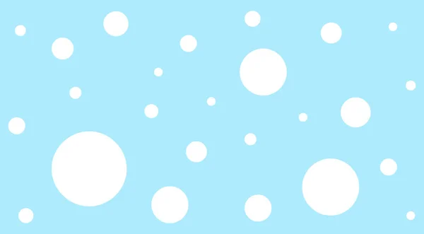 Pois Blanc Sur Pastel Bleu Doux Pour Fond Abstrait Motif — Image vectorielle