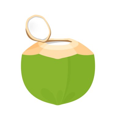 Hindistan cevizi suyu. Beyaz, hindistan cevizi yeşili taze. Sağlıklı menü meyvesi suyu, hindistan cevizi yaz meyvesi konsepti.