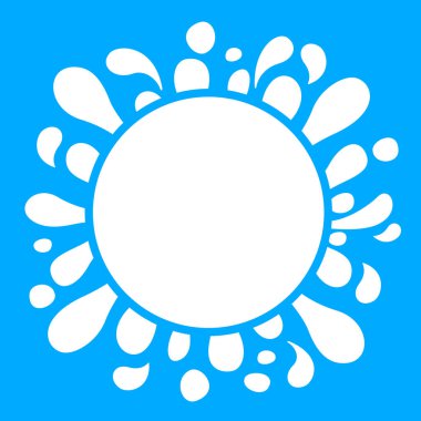 Süt damlası damlası damlalar ve daire çizer reklam için boşluk, afişin beyaz sütü, süt suyu damlası basit bir şekilde çoğalır kopya alanı için, süt damlası sembolü element grafik tasarımı için
