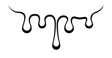 Sanat çizgisi akışkan şekli grafik tasarım için beyaz üzerine izole edilmiş siyah renk, sınır çizgisi sıçrama lekesi damlası, sıvı akış klipsi sanatı, sanat çizgileri su damlası akışı, siyah sıvı sanat çizgisi