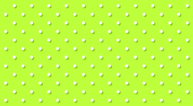 Arka plan için limon yeşili üzerinde benek beyazı, polka beyaz desen şirin, rastgele dağınık noktalar, yeşil limon ve konfeti duvar kağıdı için beyaz benek deseni