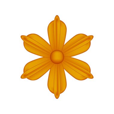 Beyaz arka planda izole edilmiş tek bir çiçek, lüks çiçek yaprağı basit bakır, bakır çiçekler metal heykel, lüks bakır çiçek deseni, klipsli sanat çiçekleri