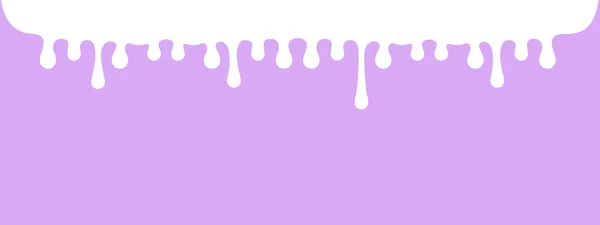 Gouttes Lait Coulant Sur Fond Doux Violet Pastel Espace Copie — Image vectorielle