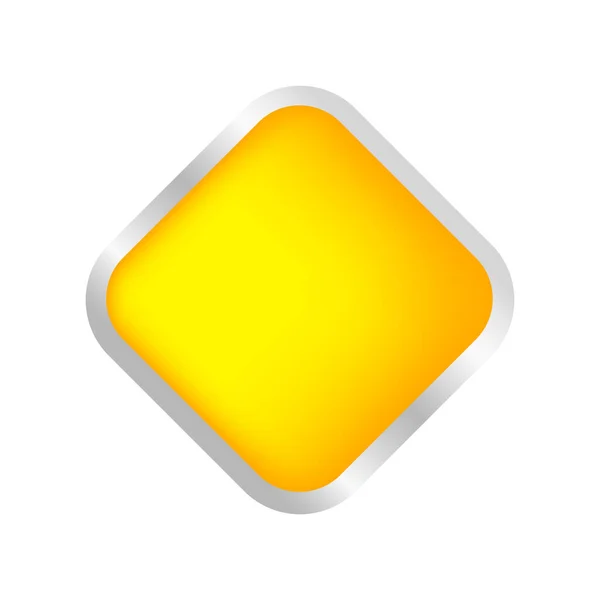 按钮方块黄色按钮游戏用按钮方块黄色按钮游戏用白色 黄色现代按钮简单而凸起 方块按钮黄色平面图标符号应用 按钮方块网站应用 — 图库矢量图片
