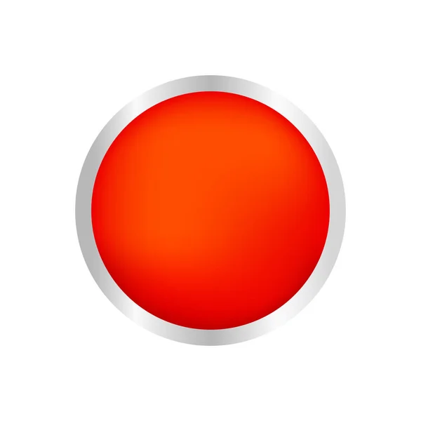 Forme Cercle Bouton Rouge Pour Les Jeux Boutons Jouer Isolé — Image vectorielle