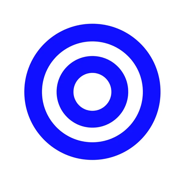 Símbolo Redondo Azul Aislado Blanco Icono Círculo Azul Para Tiro — Vector de stock