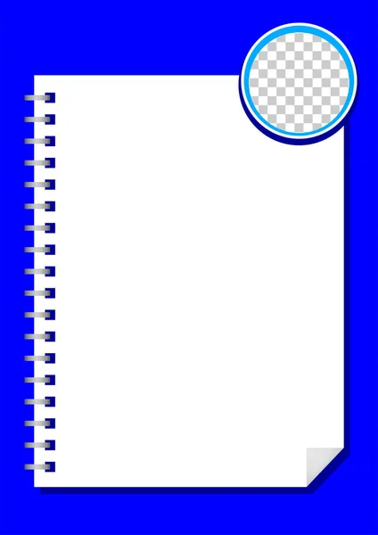 Template Papier Rechthoek Wit Cirkel Transparant Voor Achtergrond Blanco Papier — Stockvector