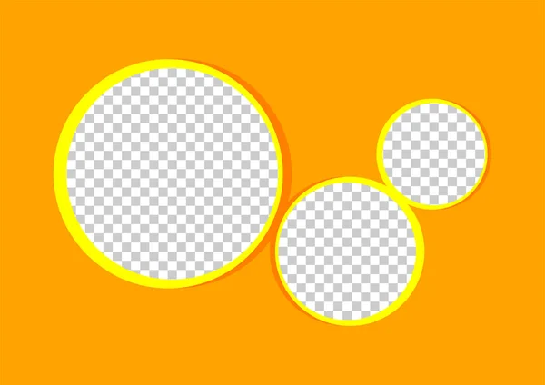 Vorlage Banner Rechteck Orange Und Kreis Transparent Für Hintergrund Kreis — Stockvektor