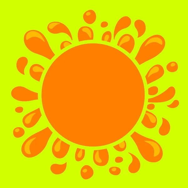 Оранжевый Сок Брызги Воды Круг Копирования Пространства Капля Воды Оранжевый — стоковый вектор