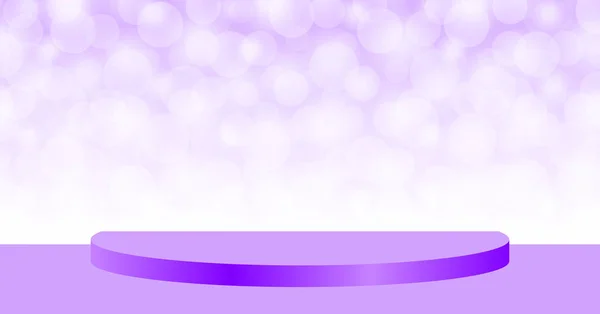Scène Piédestal Violet Sur Bokeh Pour Arrière Plan Podium Scène — Image vectorielle