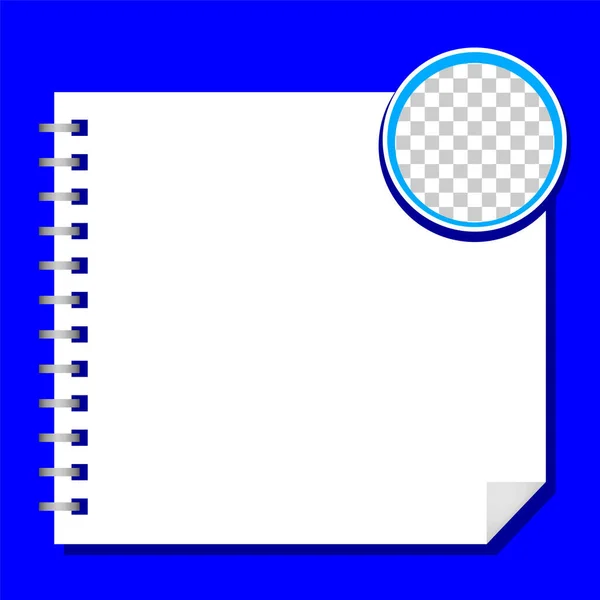 Gabarit Papier Carré Blanc Cercle Transparent Pour Arrière Plan Papier — Image vectorielle