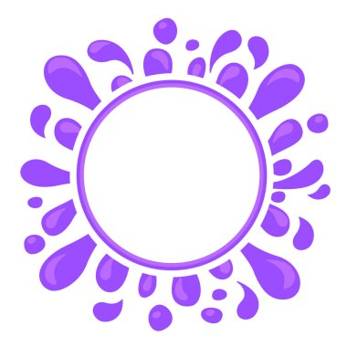 Fotokopi alanı için mor, üzüm suyu ve beyaz daire, tasarım için grafik su damlası, asma ambalajı, üzüm suyu damlası, su damlası sade ve izole edilmiş su damlası