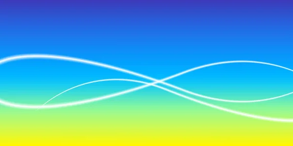 背景图蓝色与模糊线条运动波 数字与创意概念中的现代图形光曲线 墙纸背景中的线条和蓝色黄色渐变色 — 图库矢量图片