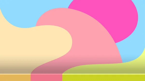 Fond Blob Forme Pastel Couleur Avec Étagère Affichage Pour Présentation — Image vectorielle