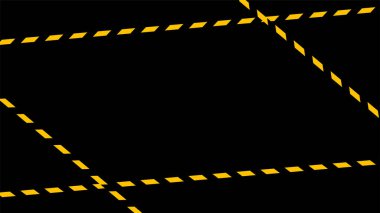 Siyah arkaplanda uyarı bandı çizgisi, sarı siyah şerit desen, güvenlik bölgesi için şerit işaretli uyarı alanı, kopya alanı için güvenlik pankartı, kurdele sarı siyah şerit